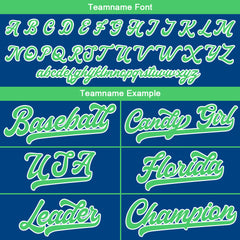 Benutzerdefinierte Authentisch Baseball-Trikot Royal-Grün