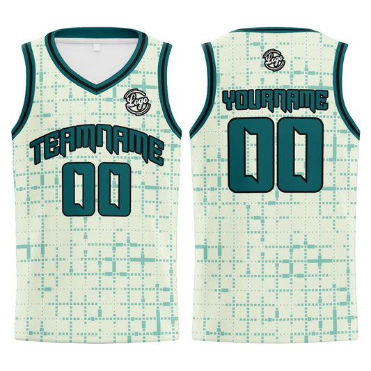 Benutzerdefinierter Hellgrün Basketball Jersey Uniform Anzug gedruckt Ihr Logo Name Nummer