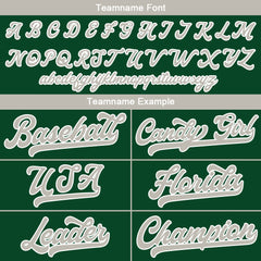 Benutzerdefinierte Authentisch Baseball-Trikot Dunkelgrün Netz