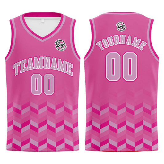 Benutzerdefinierter Rosa Basketball Jersey Uniform Anzug gedruckt Ihr Logo Name Nummer