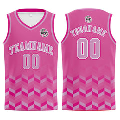 Benutzerdefinierter Rosa Basketball Jersey Uniform Anzug gedruckt Ihr Logo Name Nummer