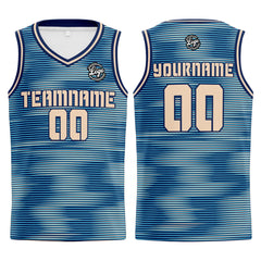 Benutzerdefinierter Marine Creme Basketball Jersey Uniform Anzug gedruckt Ihr Logo Name Nummer