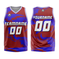 Benutzerdefinierter Rot Royal Basketball Jersey Uniform Anzug gedruckt Ihr Logo Name Nummer