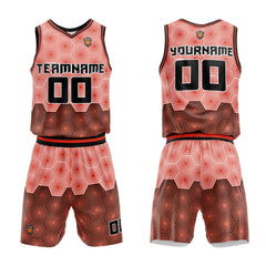 Benutzerdefinierter Dunkel Orange Basketball Jersey Uniform Anzug gedruckt Ihr Logo Name Nummer