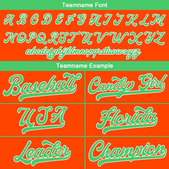 Benutzerdefinierte Authentisch Baseball-Trikot Orange-Green