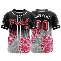 Benutzerdefiniert Schwarz Grau Rosa Baseball Uniformen Drucken für Jungs Mädchen und Kinder Machen Ihr Team Mehr Vielfältig