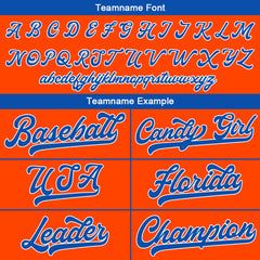 Benutzerdefinierte Authentisch Baseball-Trikot Orange-königlich