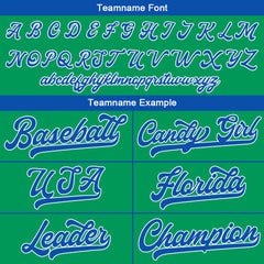 Benutzerdefinierte Authentisch Baseball-Trikot Grün-königlich