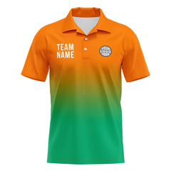 Benutzerdefinierte Orange Grün Fußball Polo-Shirts Fügen Sie Ihr Einzigartiges hinzu Logo/Name/Nummer
