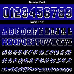 Benutzerdefinierte Verlauf Varsity-Jacke. Letterman-Jacke Royal Schwarz