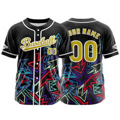 Benutzerdefiniert Schwarz Gelb Baseball Uniformen Drucken für Jungs Mädchen und Kinder Machen Ihr Team Mehr Vielfältig