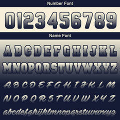 Benutzerdefinierte Varsity-Jacke. Letterman-Jacke für Männer, Frauen und Jugendliche Creme Marine Verlauf