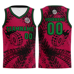 Benutzerdefinierter Rose Rot Basketball Jersey Uniform Anzug gedruckt Ihr Logo Name Nummer