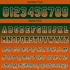 Benutzerdefinierte Varsity-Jacke. Letterman-Jacke für Männer, Frauen und Jugendliche Drak Grün Orange Verlauf