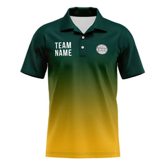 Benutzerdefinierte Grün Gelb Fußball Polo-Shirts Fügen Sie Ihr Einzigartiges hinzu Logo/Name/Nummer