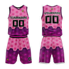 Benutzerdefinierter Rose Basketball Jersey Uniform Anzug gedruckt Ihr Logo Name Nummer