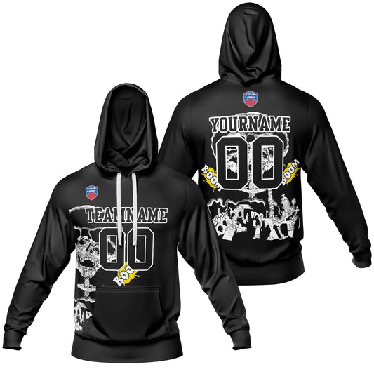 Benutzerdefinierter Sweatshirt-Hoodie für Mann, Frau, Mädchen, Junge. Drucken Sie Ihr Logo, Ihren Namen und Ihre Nummer