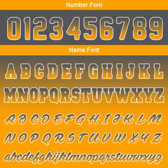 Benutzerdefinierte Varsity-Jacke. Letterman-Jacke für Männer, Frauen und Jugendliche Grau Gelb Verlauf