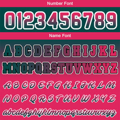 Benutzerdefinierte Verlauf Varsity-Jacke. Letterman-Jacke Dunkelgrün Rosa