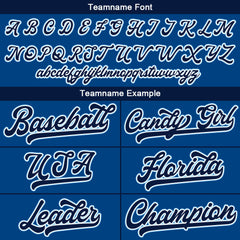 Benutzerdefinierte Authentisch Baseball-Trikot Royal Netz