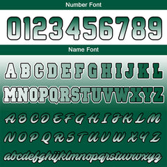 Benutzerdefinierte Verlauf Varsity-Jacke. Letterman-Jacke Weiß Grün