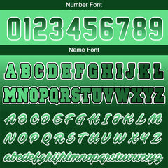 Benutzerdefinierte Verlauf Varsity-Jacke. Letterman-Jacke Grün