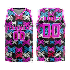 Benutzerdefinierter Rosa Basketball Jersey Uniform Anzug gedruckt Ihr Logo Name Nummer