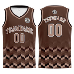 Benutzerdefinierter Braun Basketball Jersey Uniform Anzug gedruckt Ihr Logo Name Nummer
