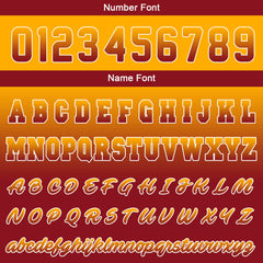 Benutzerdefinierte Varsity-Jacke. Letterman-Jacke für Männer, Frauen und Jugendliche Orange Rot Verlauf