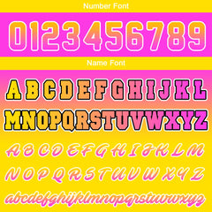 Benutzerdefinierte Verlauf Varsity-Jacke. Letterman-Jacke Rosa Gelb