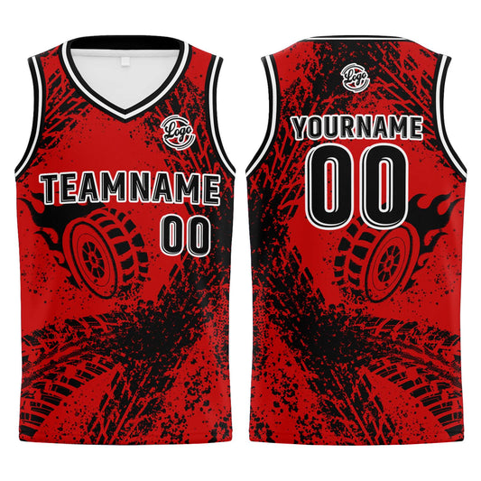 Benutzerdefinierter Rot Basketball Jersey Uniform Anzug gedruckt Ihr Logo Name Nummer