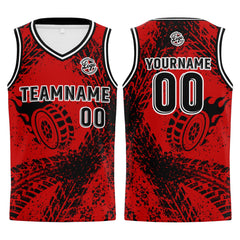 Benutzerdefinierter Rot Basketball Jersey Uniform Anzug gedruckt Ihr Logo Name Nummer