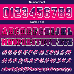 Benutzerdefinierte Verlauf Varsity-Jacke. Letterman-Jacke Rose Dunkelviolett