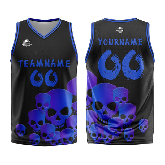 Benutzerdefinierter Blau Basketball Jersey Uniform Anzug gedruckt Ihr Logo Name Nummer