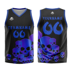 Benutzerdefinierter Blau Basketball Jersey Uniform Anzug gedruckt Ihr Logo Name Nummer