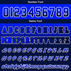 Benutzerdefinierte Verlauf Varsity-Jacke. Letterman-Jacke Royal Marine