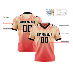 Benutzerdefinierte Fleisch Rosa Reversibel Fußball Trikot Personalisierte Gradient Fußball Shirts für Männer gedruckt Team Name Nummer Logo