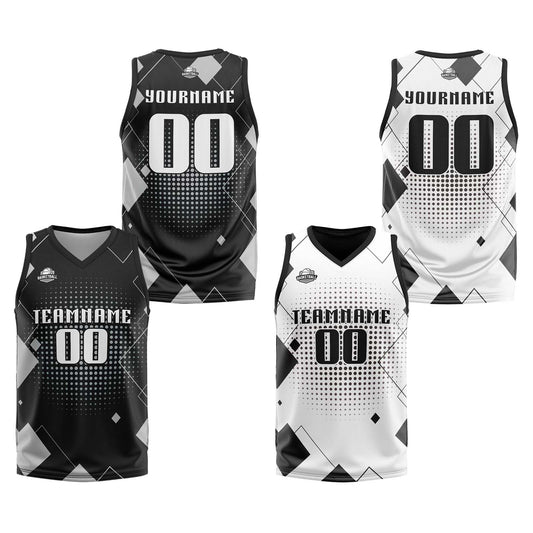 Benutzerdefinierte Grau Reversible Basketball Jersey Personalisierte Print Name Nummer Logo