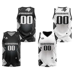 Benutzerdefinierte Grau Reversible Basketball Jersey Personalisierte Print Name Nummer Logo