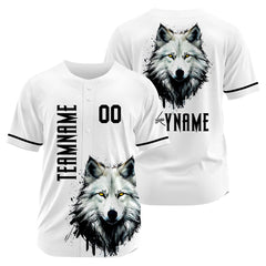 Benutzerdefinierte Baseball Jersey Personalisierte Baseball Shirt genäht und Druck Weiß