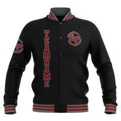 Benutzerdefiniert Schwarz Rot Grau Wasserdichte Varsity Jacken Personalisiert genäht Name Nummer Logo zu Letterman Jacken