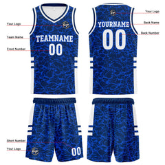 Benutzerdefinierter Royal Basketball Jersey Uniform Anzug gedruckt Ihr Logo Name Nummer