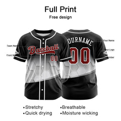 Benutzerdefiniert Schwarz Baseball Uniformen Drucken für Jungs Mädchen und Kinder Machen Ihr Team Mehr Vielfältig