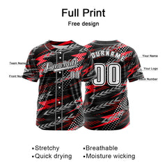 Benutzerdefiniert Schwarz Baseball Uniformen Drucken für Jungs Mädchen und Kinder Machen Ihr Team Mehr Vielfältig