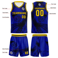 Benutzerdefinierter Royal Basketball Jersey Uniform Anzug gedruckt Ihr Logo Name Nummer