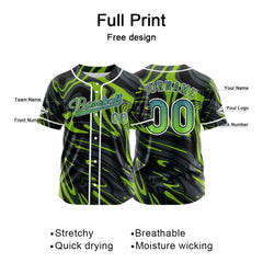 Benutzerdefiniert Grün Baseball Uniformen Drucken für Jungs Mädchen und Kinder Machen Ihr Team Mehr Vielfältig