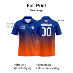 Benutzerdefinierte Königliche Orange Fußball Polo-Shirts Fügen Sie Ihr Einzigartiges hinzu Logo/Name/Nummer