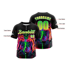 Benutzerdefiniert Schwarz Grün Baseball Uniformen Drucken für Jungs Mädchen und Kinder Machen Ihr Team Mehr Vielfältig