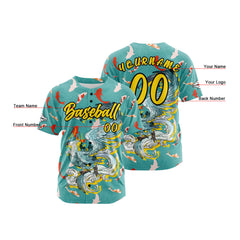 Benutzerdefiniert Teal Baseball Uniformen Drucken für Jungs Mädchen und Kinder Machen Ihr Team Mehr Vielfältig