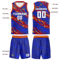 Benutzerdefinierter Royal Rot Basketball Jersey Uniform Anzug gedruckt Ihr Logo Name Nummer